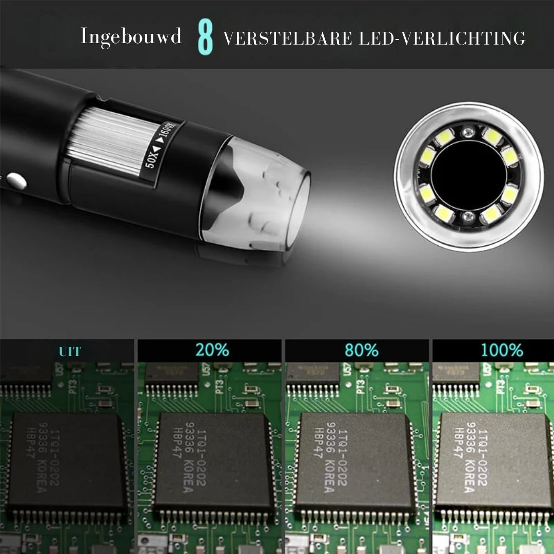 MicroView HD – Digitaal Zakmicroscoop met 1600x vergroting