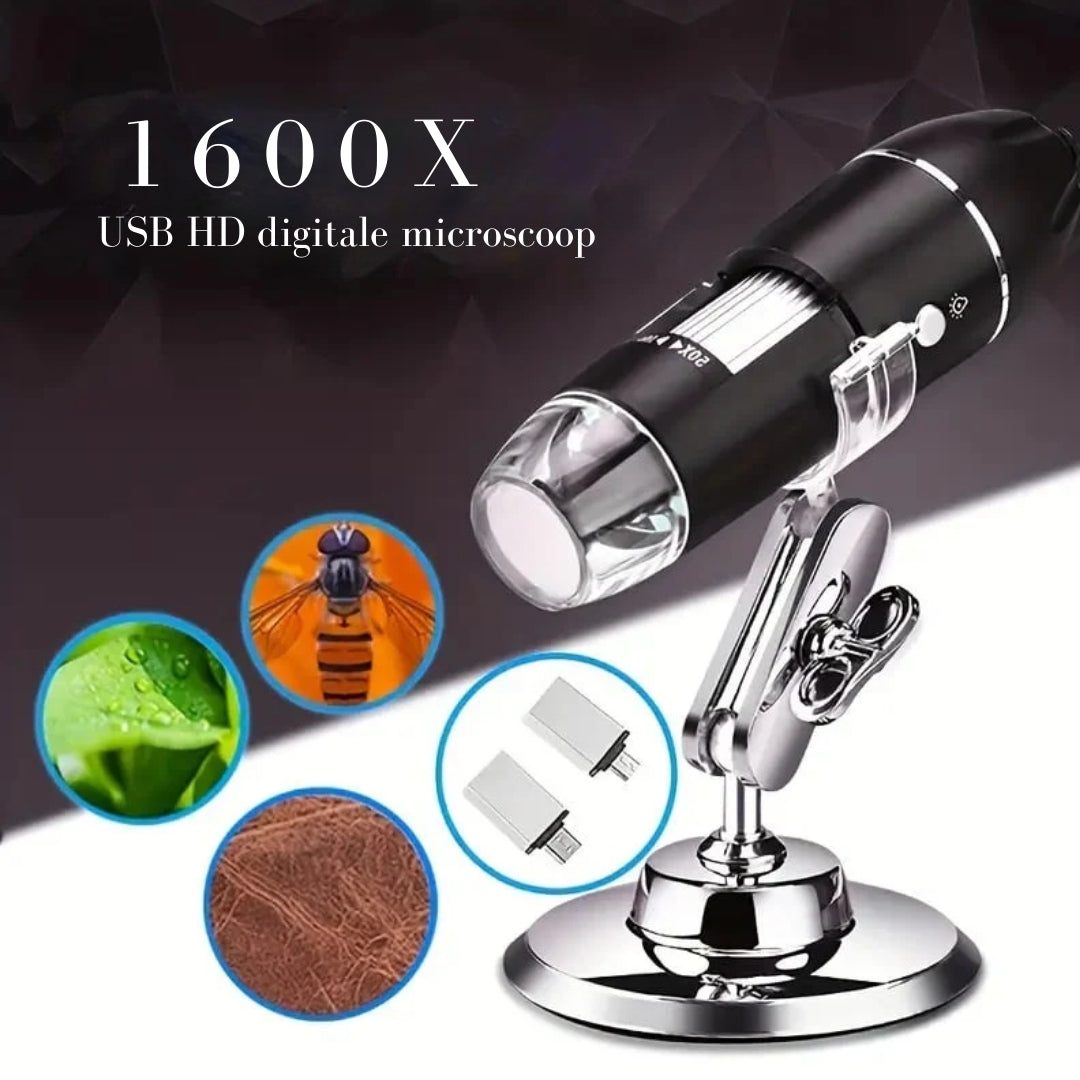 MicroView HD – Digitaal Zakmicroscoop met 1600x vergroting
