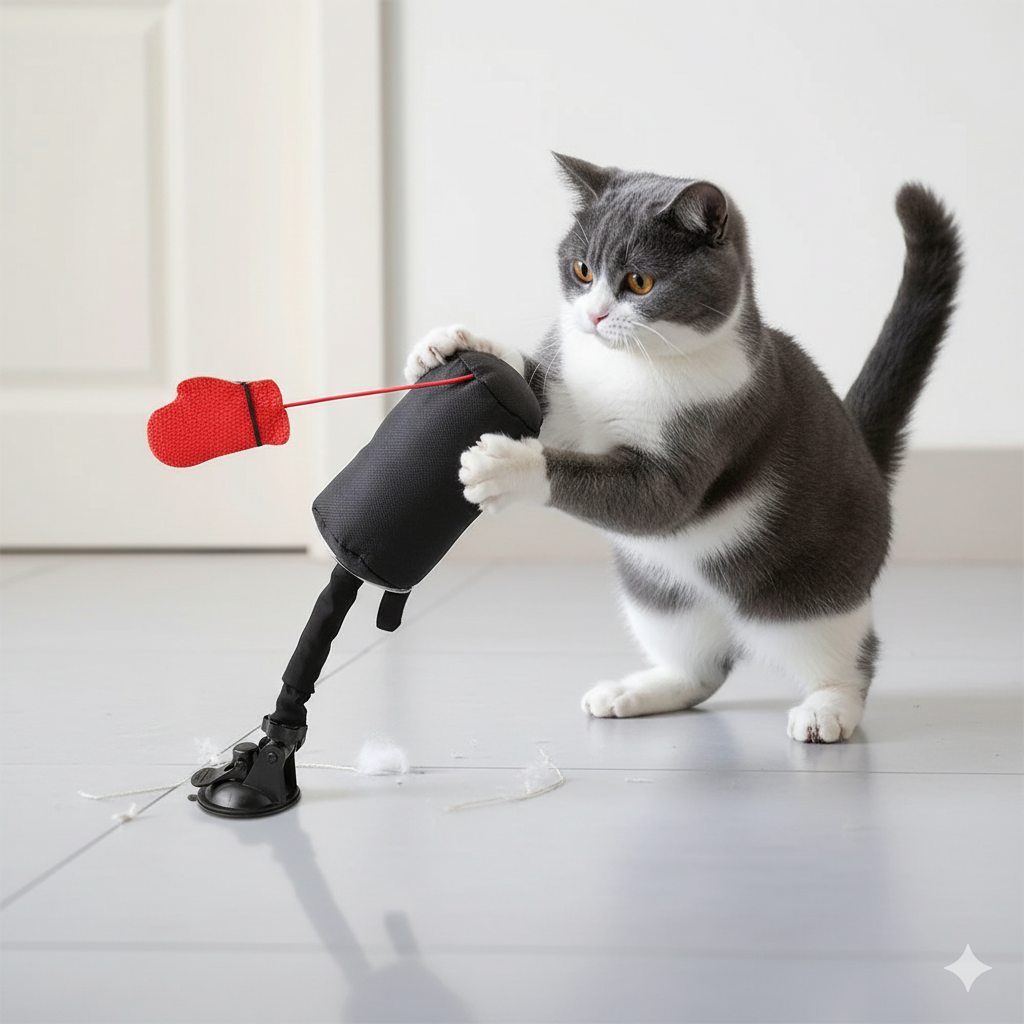 PawPunch – Het interactieve boksspeeltje dat je kat gelukkig maakt