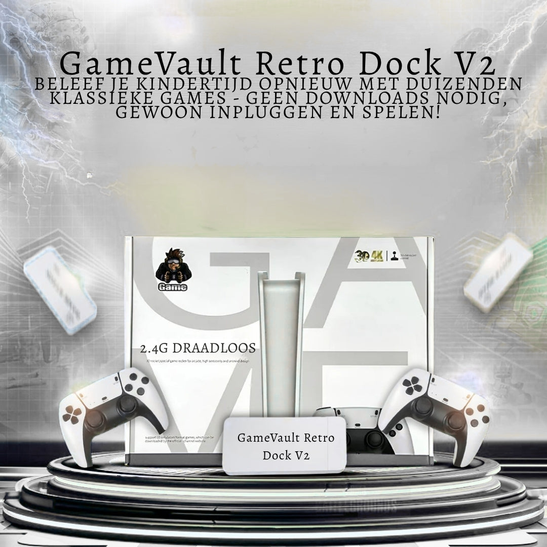GameVault Retro Dock V2 – Duizenden klassiekers, direct op je tv