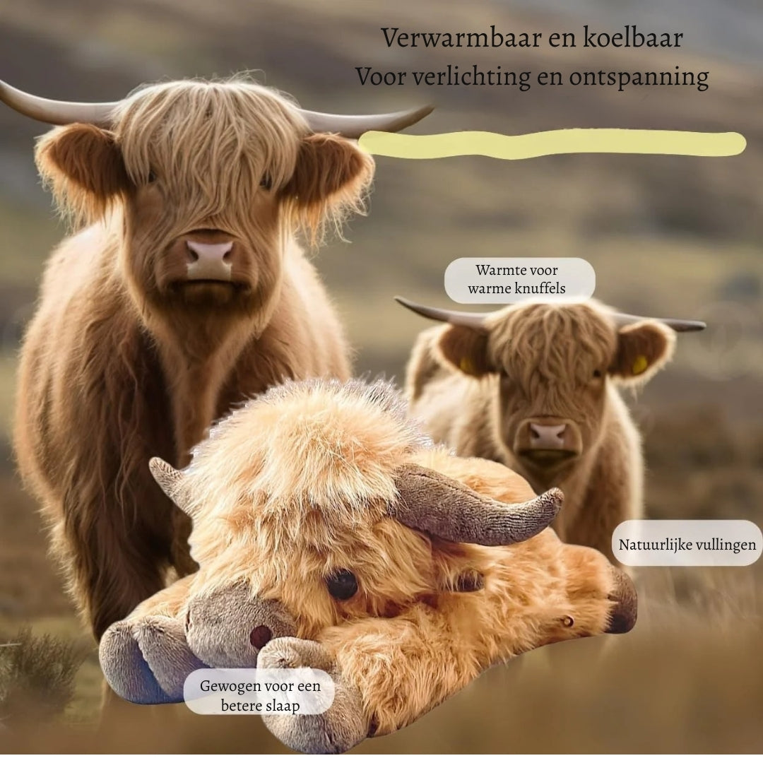 KnuffelKoe Warm & Rust – De ultieme troostknuffel met warmte