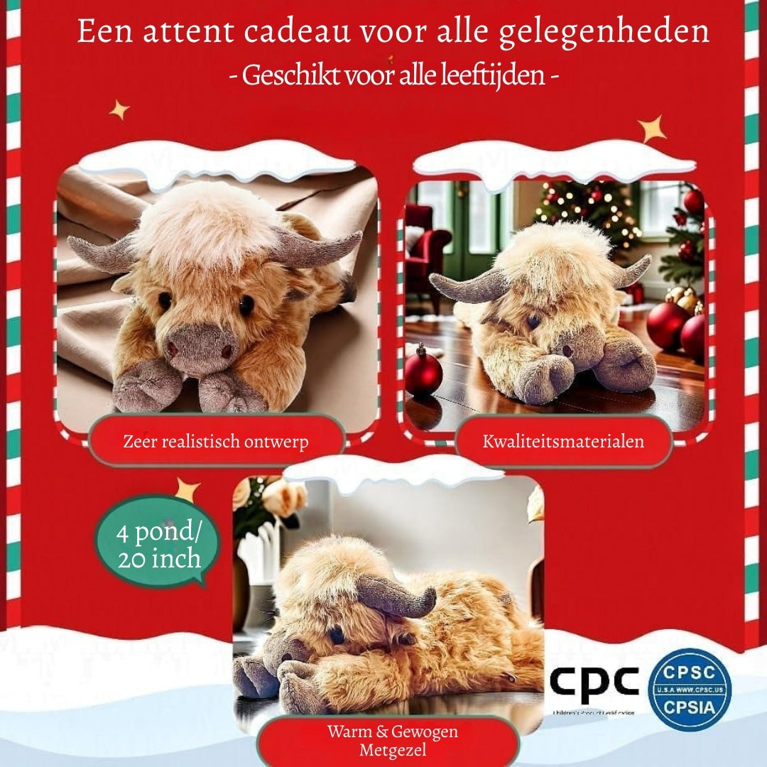 KnuffelKoe Warm & Rust – De ultieme troostknuffel met warmte