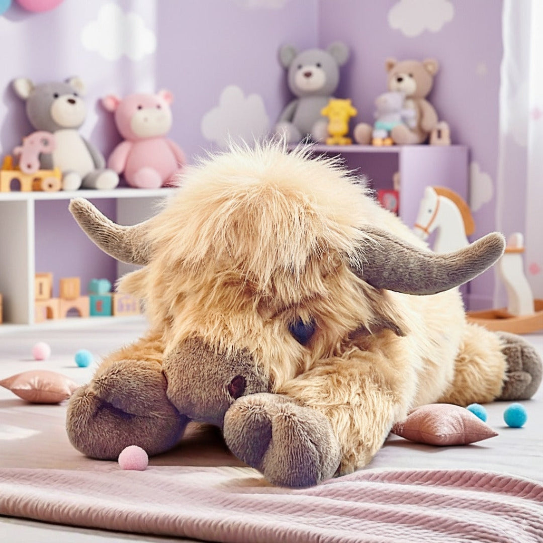 KnuffelKoe Warm & Rust – De ultieme troostknuffel met warmte