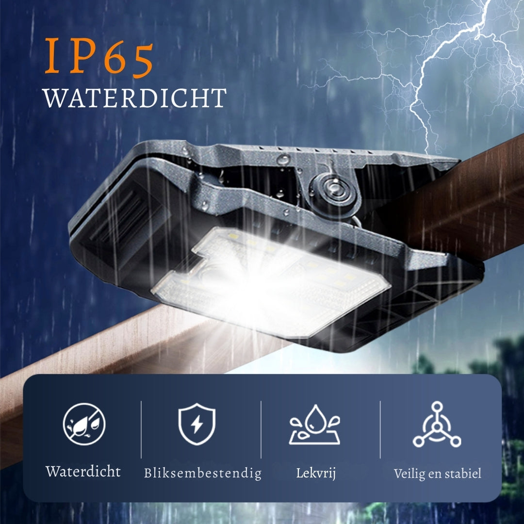 SolarGuard ClipLight – Draadloze buitenlamp op zonne-energie met sensor