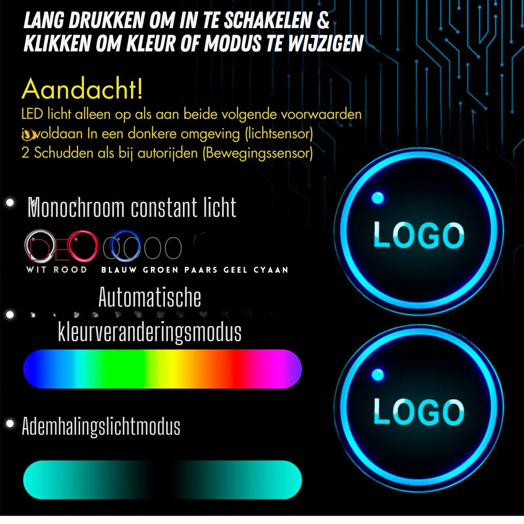Auto LED Bekerhouderverlichting