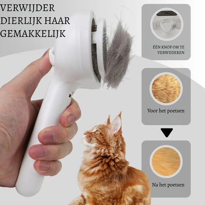 FluweelBorstel Mist – Hydraterende & masserende borstel voor je huisdier