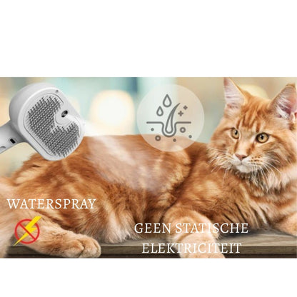 FluweelBorstel Mist – Hydraterende & masserende borstel voor je huisdier