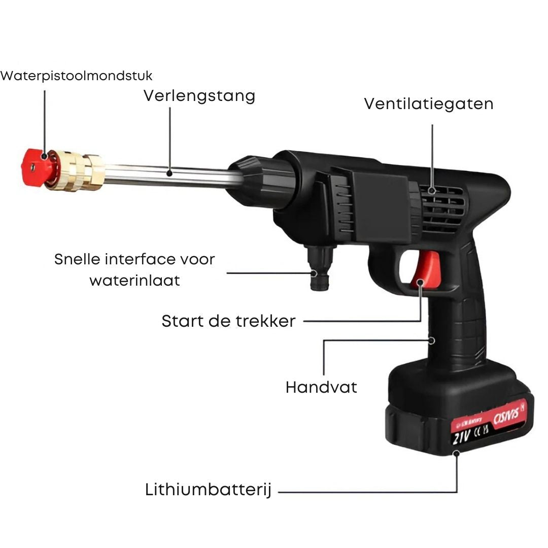 AquaForce Pro – De Krachtige en Veelzijdige Hogedrukreiniger voor Elk Schoonmaakklusje