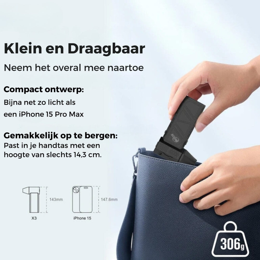TurboBlow X130 – Compacte luchtblazer met 130.000 RPM power