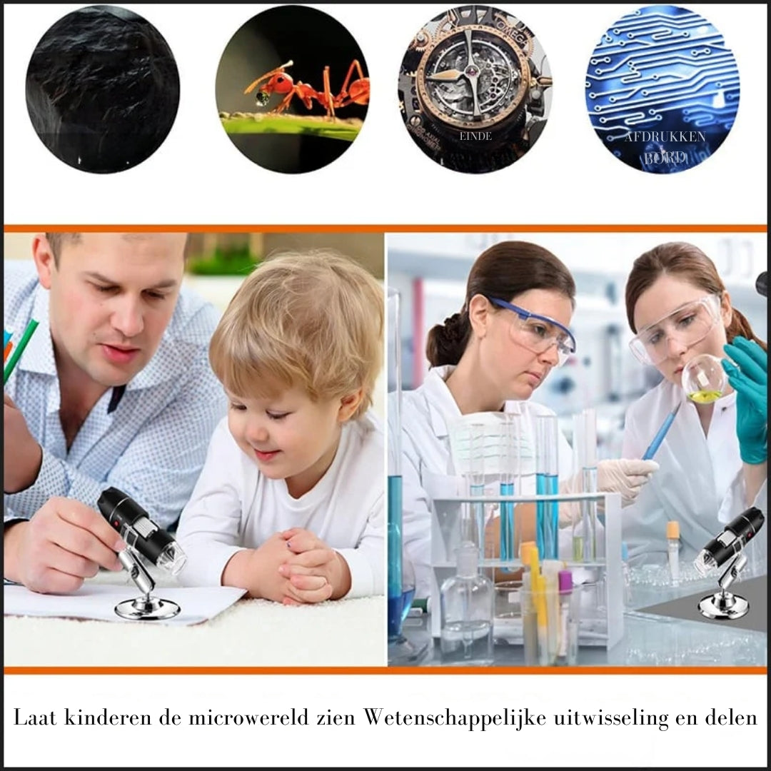MicroView HD – Digitaal Zakmicroscoop met 1600x vergroting
