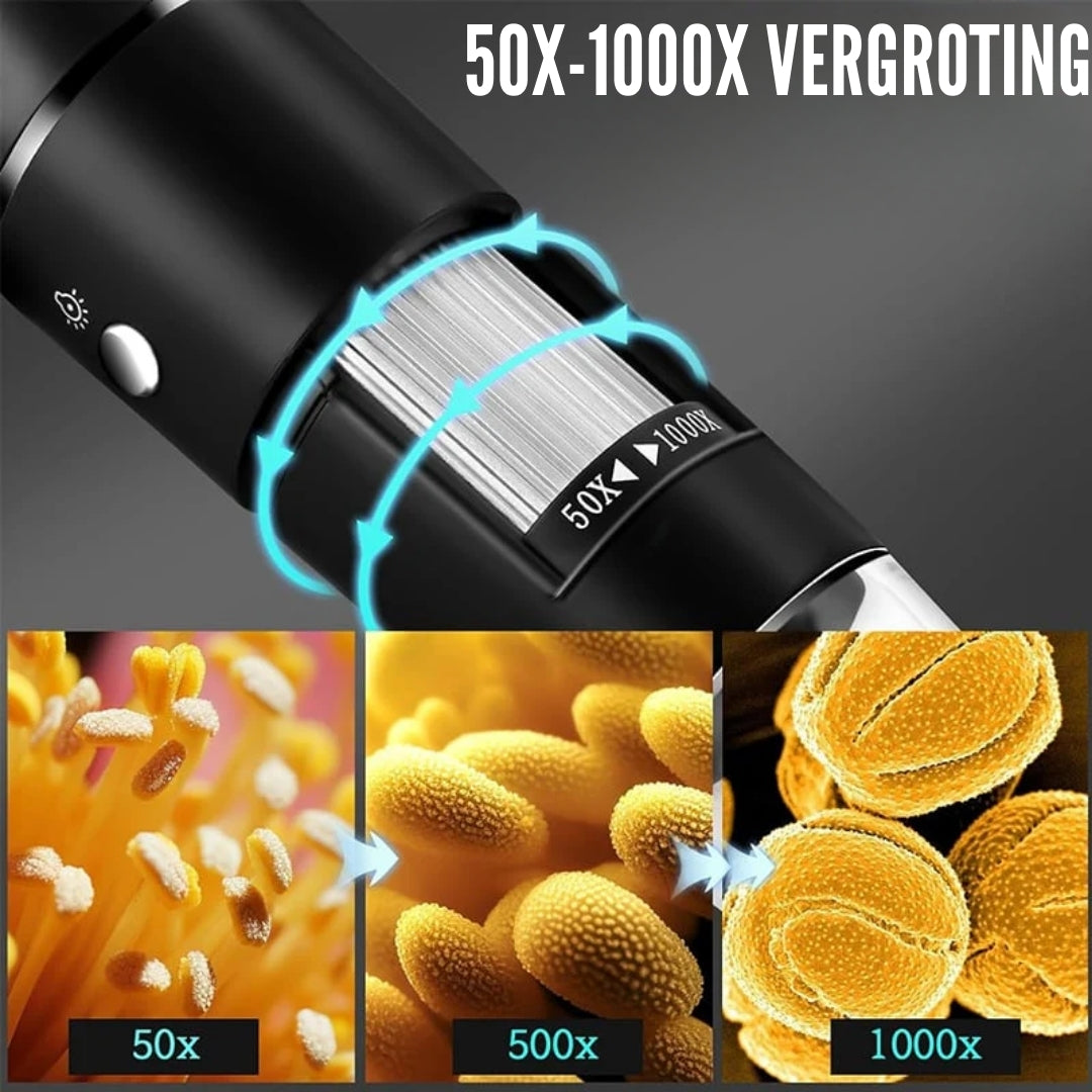 MicroView HD – Digitaal Zakmicroscoop met 1600x vergroting