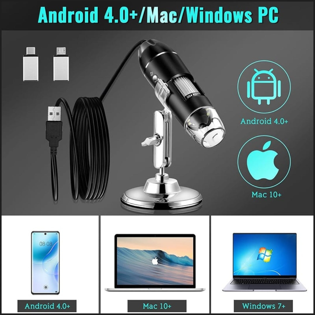 MicroView HD – Digitaal Zakmicroscoop met 1600x vergroting