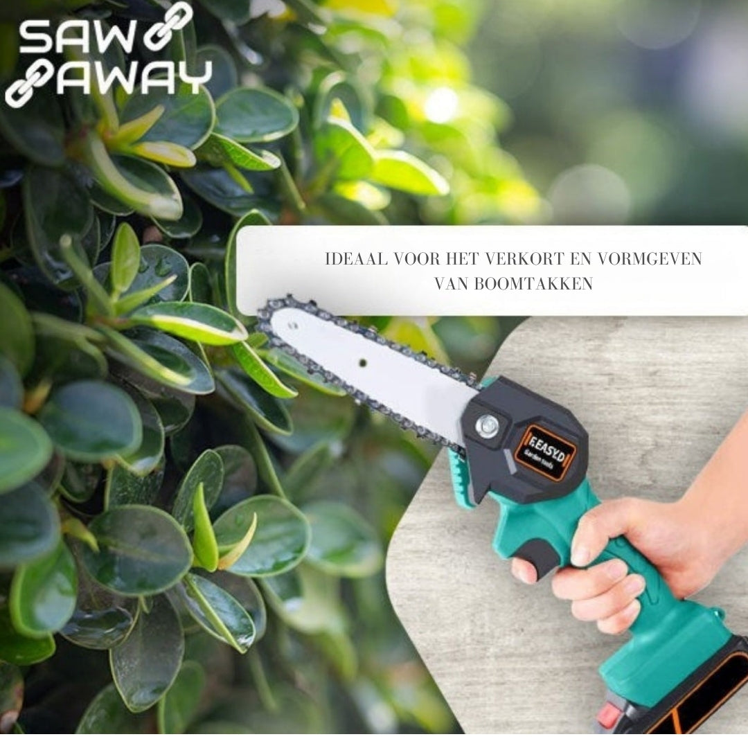 PowerPruner – Compacte kettingzaag voor moeiteloos snoeien
