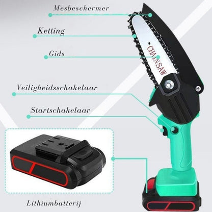 PowerPruner – Compacte kettingzaag voor moeiteloos snoeien