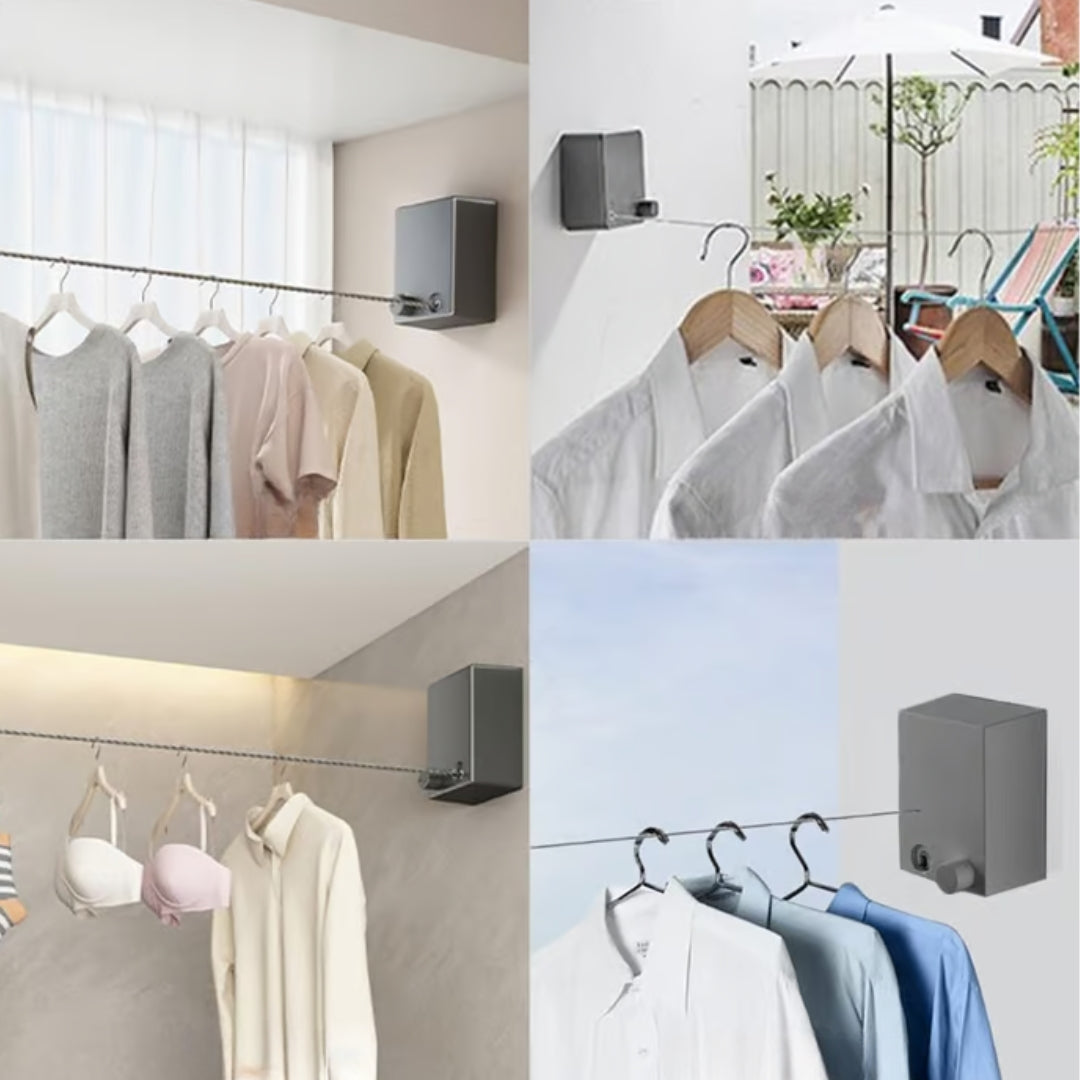 FlexiDry Uitschuifbare Waslijn – Sterk, Compact en Ruimtebesparend