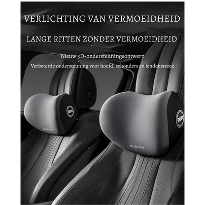 RoadRelax – Ergonomisch Autokussen voor Hoofd & Rug