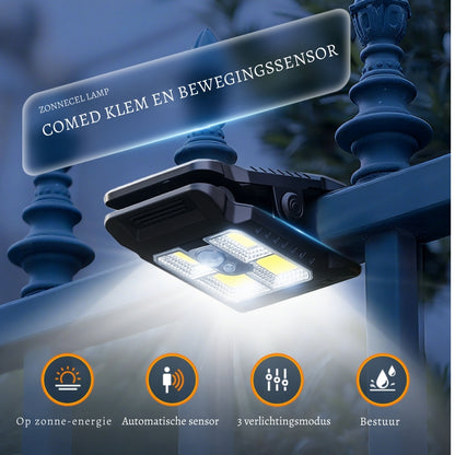 SolarGuard ClipLight – Draadloze buitenlamp op zonne-energie met sensor